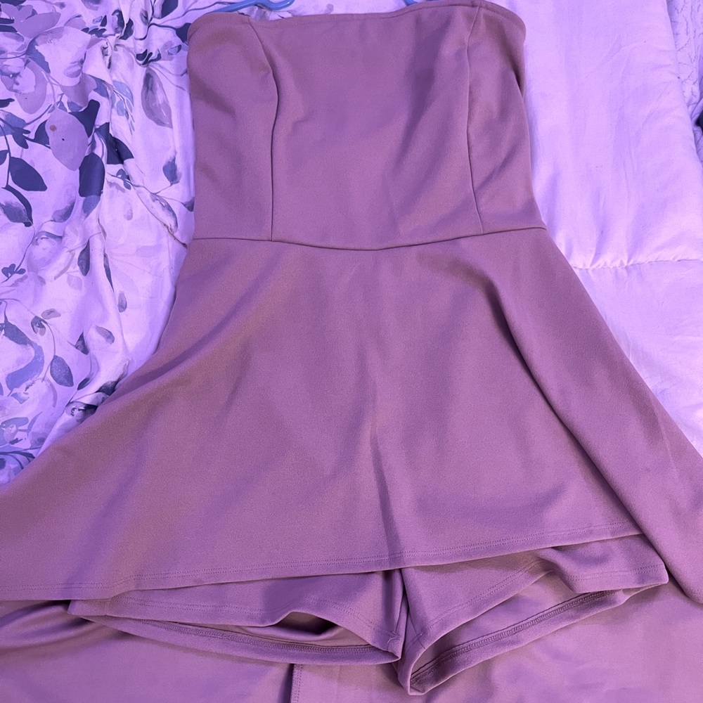 Mauve Romper with train